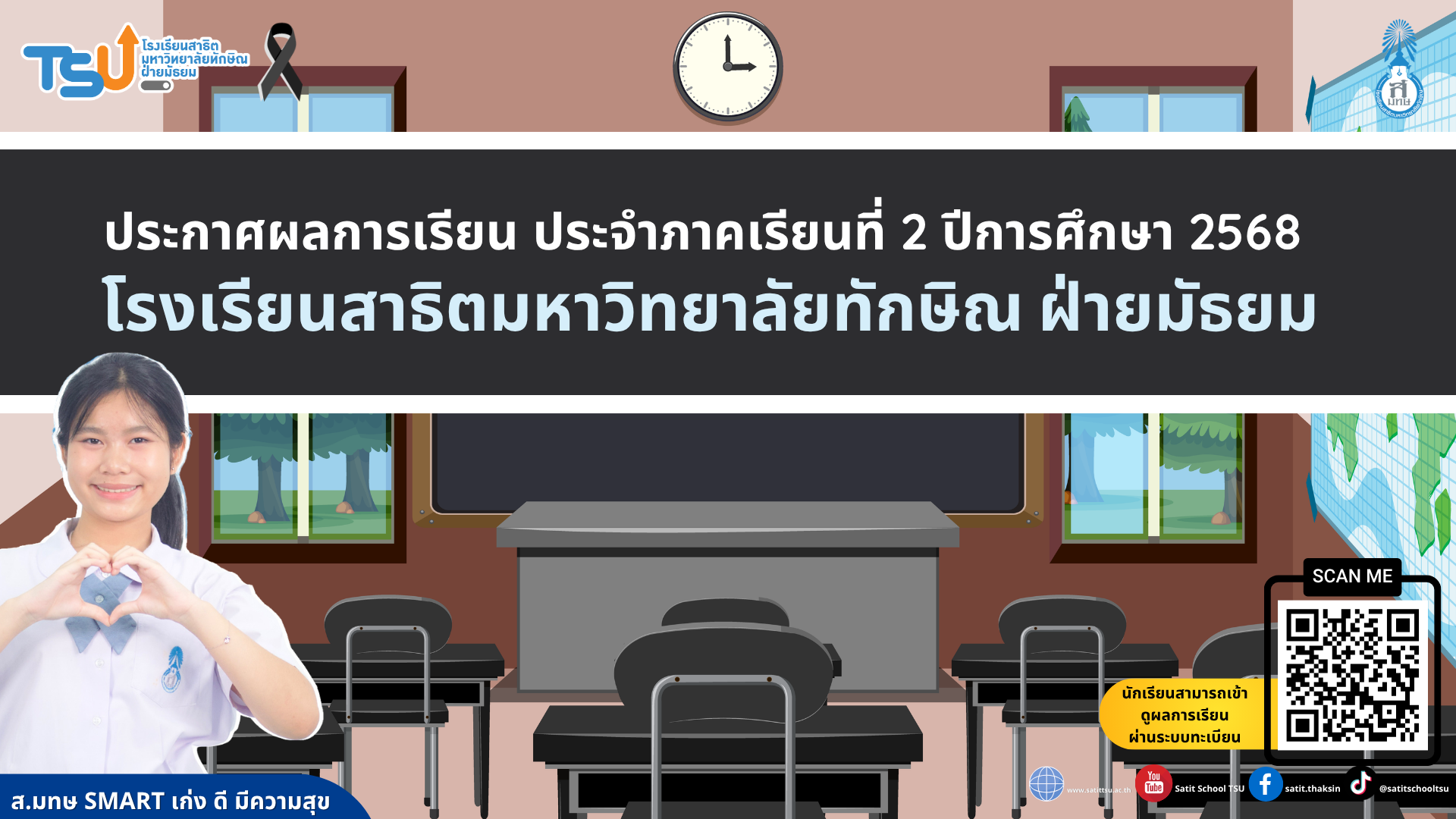 ประกาศผลการเรียน ประจำภาคเรียนที่ 2 ปีการศึกษา 2568 